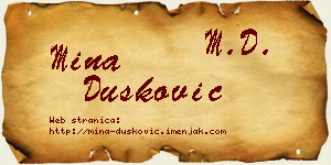 Mina Dušković vizit kartica